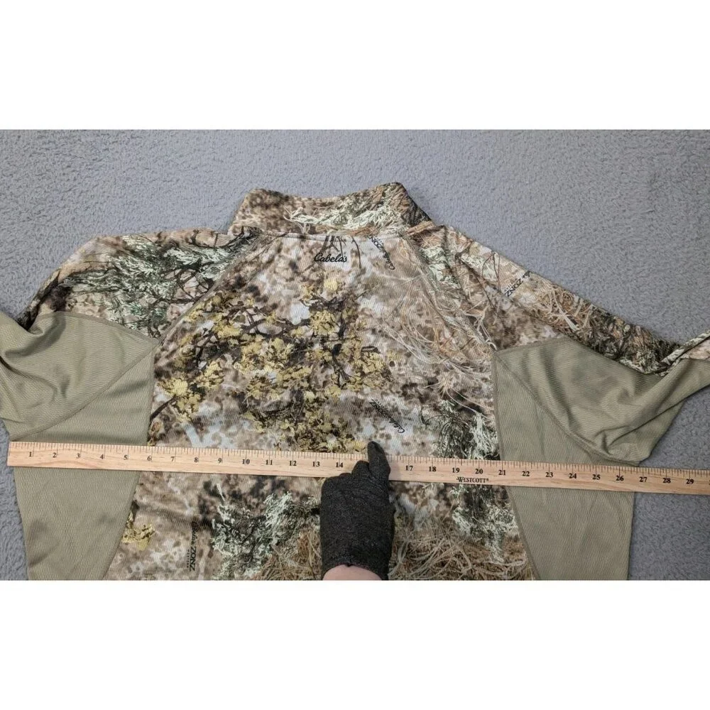 Cabelas Zip Pullover 2XL Zonz Western Camo Hunting Long Sleeve Shirt Mock - Picture 7 of 9